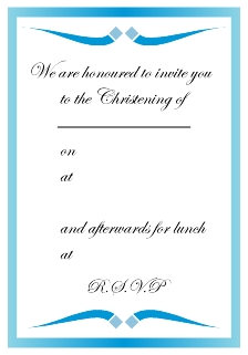 Free christening invitations